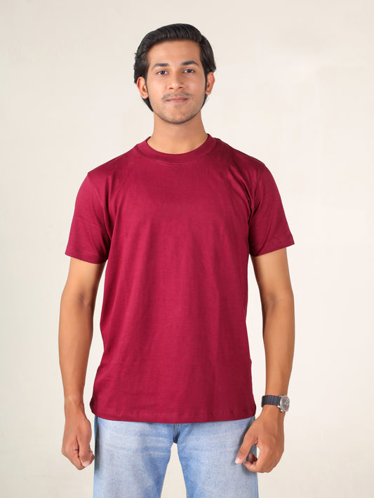 Maroon Round Neck T-shirt