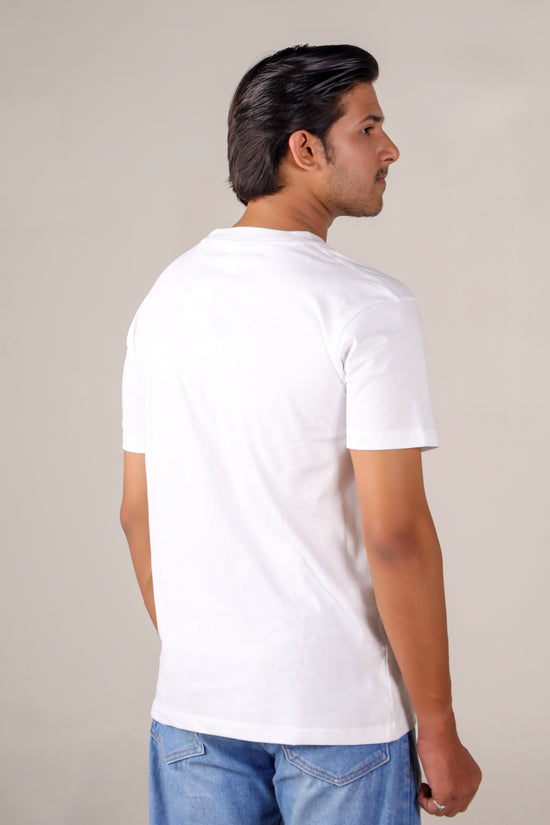 White Round Neck T-shirts