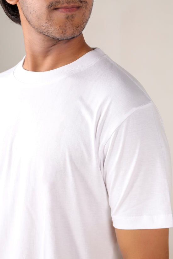 White Round Neck T-shirts